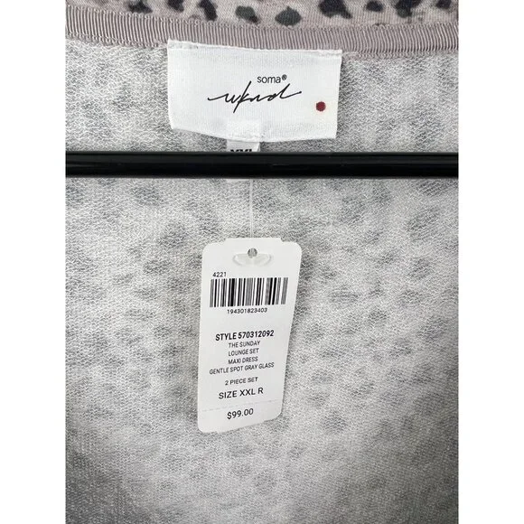 SOMA Sunday Lounge Set In Gentle Spot Gray Glass  Gray Size XXL - Picture 10 of 10